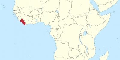 Mapa de Liberia áfrica