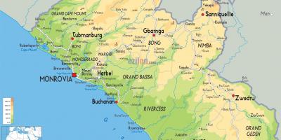 Dibujar el mapa de Liberia